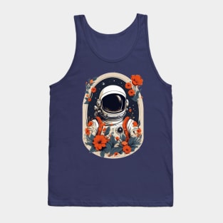 Floral Astronaut by Akbaly Tank Top